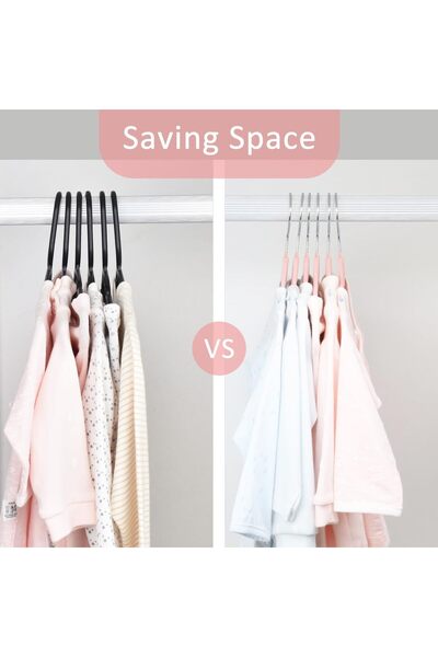 Generic ManGotree Velvet Children's Clothes Hangers, Non-Slip Slim Pack of 15 (Pink)