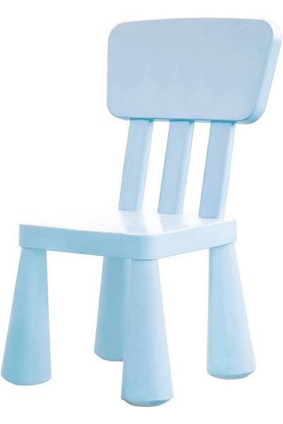 Generic Children's Chair Kindergarten Baby Learning Chair Plastic Game Chair Removable (Blue)