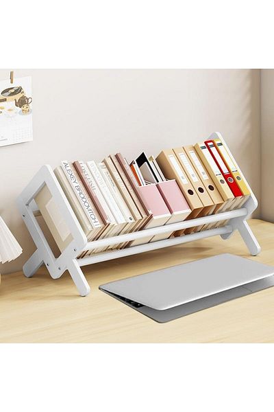 Generic Tazweeq Wood Tilting Bookcase in Living Room/Home/Office,Desktop Book Shelf Organizer Bookshelves S