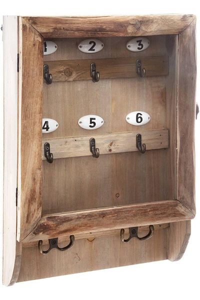 Generic ATMOSPHERA CREATEUR D'INTERIEUR Retro Vintage Wooden Wall Key Box H 38 cm