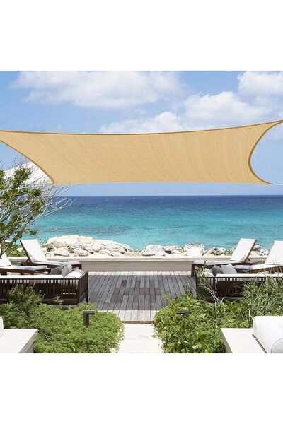 SULFAR شراع تظليل مستطيل - حماية من الأشعة فوق البنفسجية بنسبة 95%، 3×4 متر