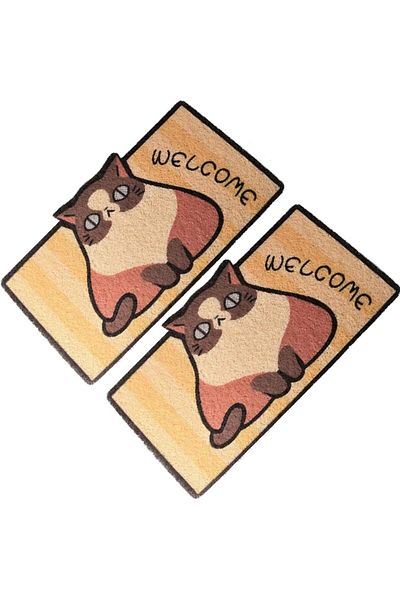 Generic hihomey 2Pcs set Anti Slip Door Mat