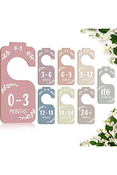 Arabest Wooden Baby Closet Dividers for Baby Clothes Organizer,Colorful Baby ...