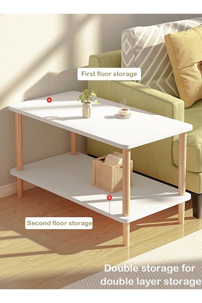 Generic Motezen Bedside Table, Open Shelves, Study Table, Oval Wooden Table, Modern Furniture Living Room A