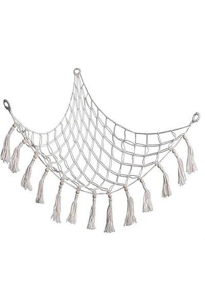 Generic Tazweeq Macrame Nursery Hanging Organizers, Large Boho Style Rope Net Holder for Kids Toys, Easy In