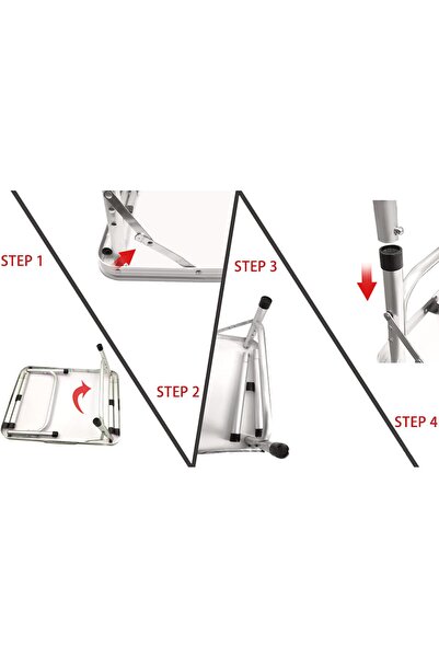 RUIXZSS Folding Table, Folding Lightweight Trestle Outdoor Camping Table, Aluminum Alloy Folding Tab