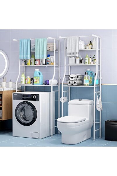 Generic Intag 3 Shelf Bathroom Space Saver,Over The Toilet Washing Machine Rack,Bathroom Corner Stand Stora