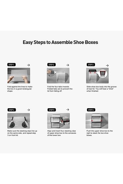Generic Large Shoe Organizers Storage Boxes for Closet 12 Pack, Clear Plastic Stackable Sneaker Containers