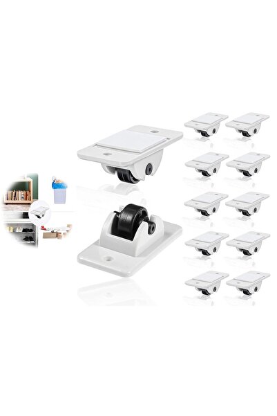 Generic 12 PCS Self Adhesive Caster Wheels, Mini Fixed wheels caster Boxes Ca...