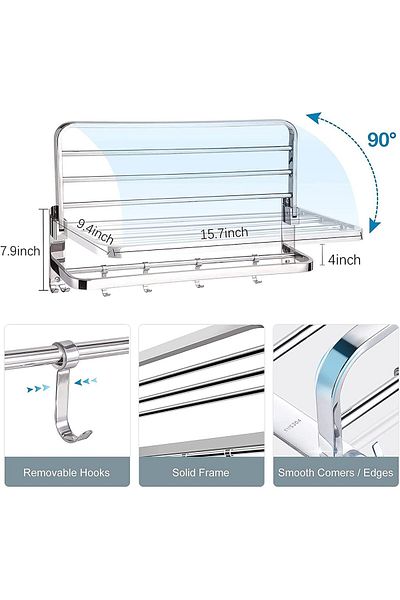 Generic Towel Rack,Bathroom Stainless Steel Towel Holder,Towel Shelf with Double Towel Bars,Wall Mount Towe