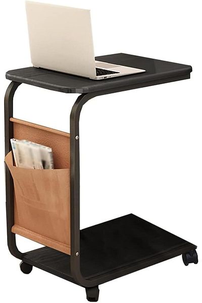 Generic Andgogo C Shaped End Table,Couch Table with Wheels,Snack Side Table Couch,Mobile Table Snack Laptop