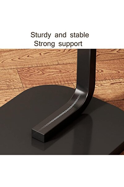 MARIA HOMES C Shaped Side Table,with Metal Frame Coffee Table,for Bedroom Office Sofa,Easy to Assemble ,Black