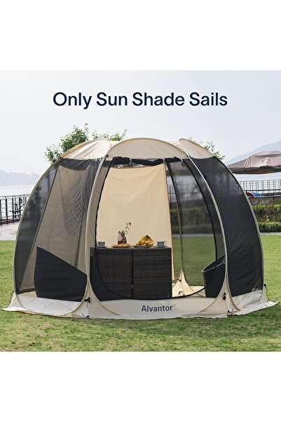 Alvantor UV Sun Shade Sail Umbrella for Backyard Screen House & Bubble Tent, Oxford Fabric, 38×50×