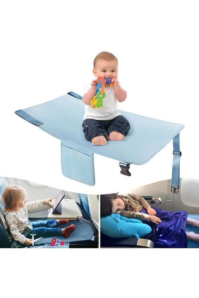 Generic Portable Airplane Travel Bed for Toddlers by Tazweeq — Plane Seat Bed with Footrest