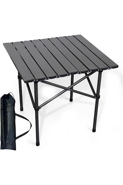 Generic ALMEKAQUZ Folding Camping Table,Aluminum Roll-up Camp Table,Portable and Durable Table Lightweight