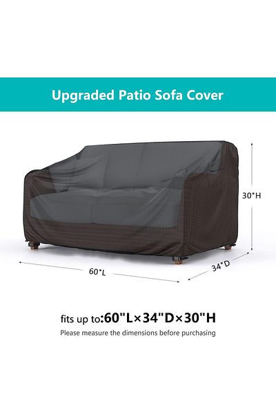 Generic BROSYDA Patio Furniture Sofa Covers, Outdoor Furniture Cover Waterproof for Couch Bench loveseat, H