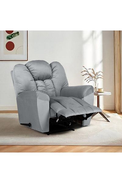 BACK COMFORT Royal Seat | Velvet Rocking & Rotating Recliner Chair