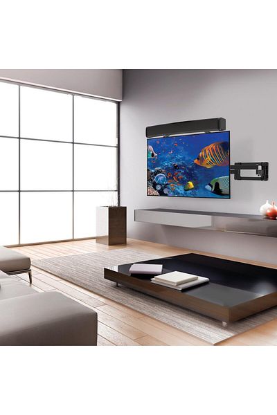 Generic Barkan Universal Soundbar Mount, Adjustable Bracket for Mounting Above or Under The TV, Sizes 13-80
