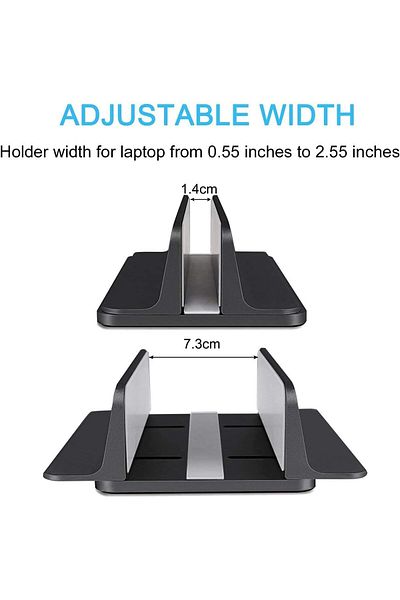 Generic Smilee Vertical Laptop Stand, Adjustable Desktop Stand Laptop Holder (up to 17.3 inches) Compatible