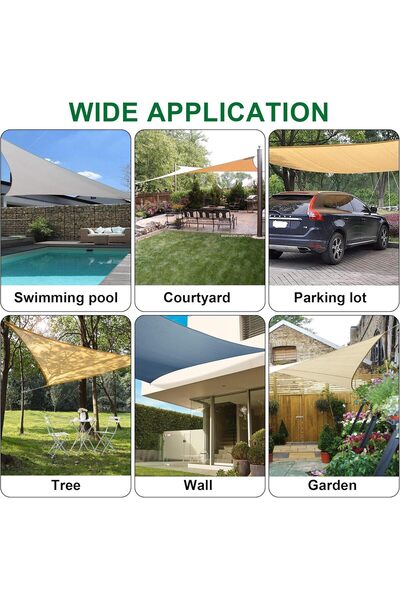 Generic 6-inch Shade Sail Hardware Kit for Rectangular & Triangular Sails, Yofit, 80-piece, 304 Stainless St