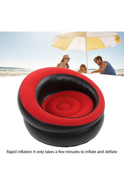 Generic Zisemeil Inflatable Couch, Flocked Air Sofa, Simple Inflatable Chair for Living Room, Bedroom, Read