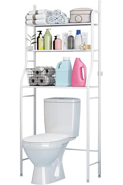 Generic Bathroom Space Saver,3 Shelf Toilet Storage Rack,Metal Frame Shelf for Home Bathroom Laundry, Bathr