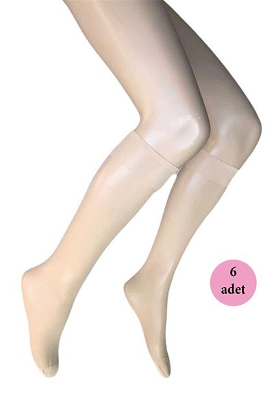 belle vista Shiny Knee-Length Women's Socks - 6 Pieces, 15 Denier Skin 57