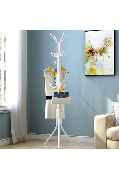 Generic AGD Coat Rack Freestanding Metal Coat Hanger for Clothes, Handbags, Hats, Umbrellas, Easy to Assemb