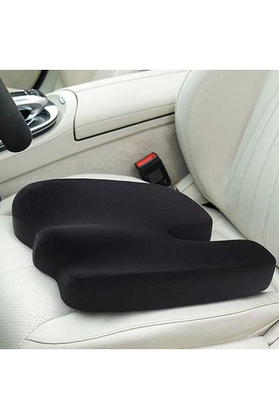 Generic Sharpdo Gel Seat Cushion,Back Cushion Set,For Car Office Computer Chair,Black
