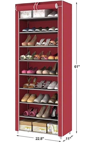Generic Sulfar 10 Tiers Shoe Cabinet,Shoe Rack Storage Box for 27 Pairs, Foldable Shoe Rack, Foldable Shoes