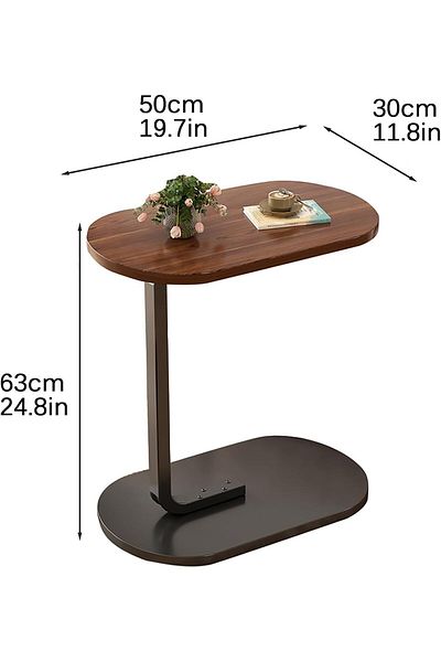 Generic End Table, C Shaped Side Table, Couch Tables That Slide Under, Small Side Table, Narrow Table for B
