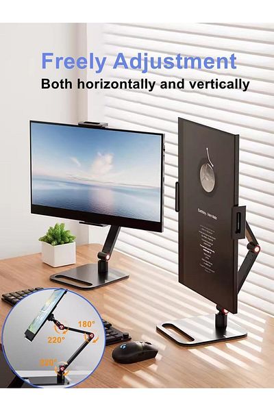 Generic Portable Monitor Holder for 12-17.3 Inch Screen Desk Holder Metal Stand 16 Inch Universal Expandabl