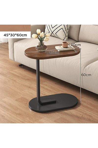 Generic Coffee Tables for Living room Bedroom, nut-brown Frame Side Table for Couch Bed, Removable Small Co