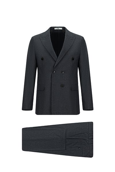 Kiğılı Slim Fit Slim Fit Patterned Double-Breasted Suit