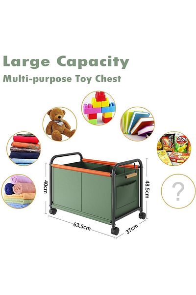 Generic ALMEKAQUZ Large Toy Box Chest Storage with Wheels,Removable Kids Toys Boxes Organizer, Bins Baskets