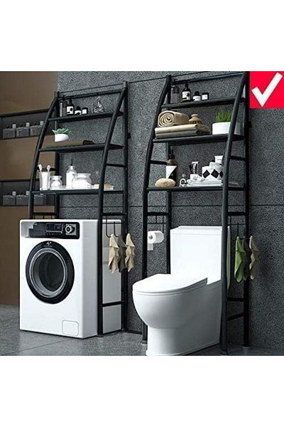 Generic 1ST 3-Tier Metal Over Toilet Organizer, Space Saving Storage Rack for Bathroom Over Washing Machine
