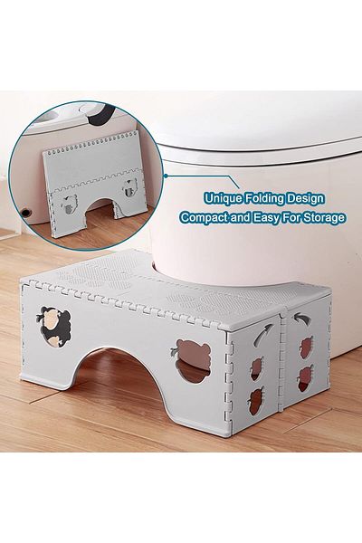 Generic Khazna Foldable Toilet Stool, 7? Folding Squatting Stool | The Only Foldable Toilet Stool | Conveni
