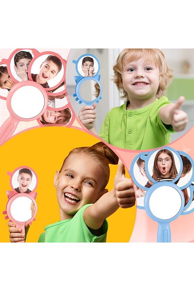 Generic Emotional Learning Mirror, Handheld Unbreakable Mirror, Autism Sensory Toys Play Mirror for Kids So