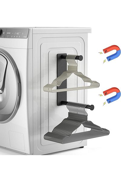Generic Azonee Hanger Storage Rack, Magnetic Hanger Bracket, For Washing Machine Closet Laundry Room Organi
