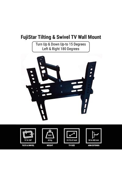 Generic fujistar Tilting & Swivel TV Wall Mount Bracket for 23 to 47 Inch LED, LCD & Plasma Televisions - L