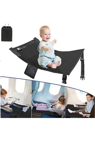 Generic Toddler Airplane Bed, Kids Airplane Seat Extender Travel Bed, Baby Portable Plane Bed Foot Rest for