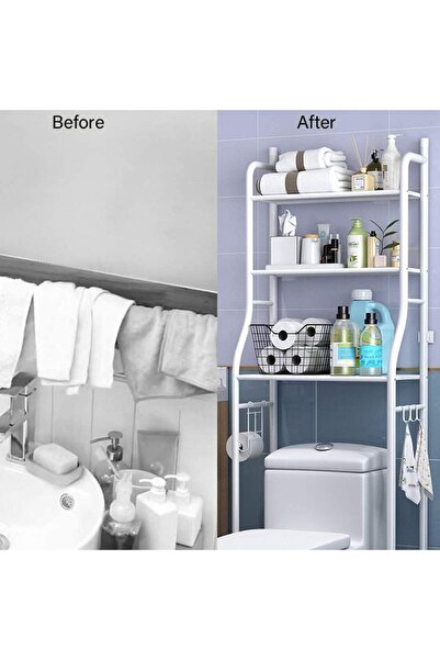 Generic Monoptilon Bathroom Space Saver, Toilet/Washing Machine Organizer Stand, 3-Tier Towel Storage Rack