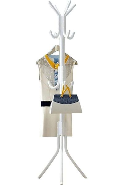 Generic AGD Coat Hanger Freestanding Metal Coat Hanger for Clothes, Handbags, Hats, Umbrellas, Easy to Asse