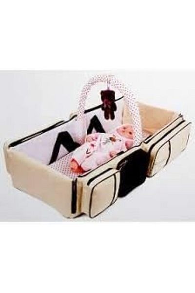 Generic Pink Pari 2 in 1 Multi-Function Portable Folding Baby Travel Bed Crib Diaper Bag by Warmword