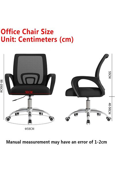Generic GoldenLike Ergonomic Office Chair With Comfortable Armrests, Mesh Seat, Wheels, and Lumbar Support