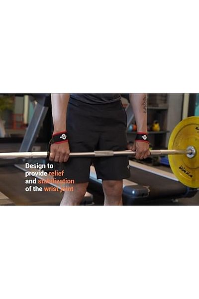 Nivia 11043 Neoprene Padded Weight Lifting Gym Bar Straps, Free Size (Black)