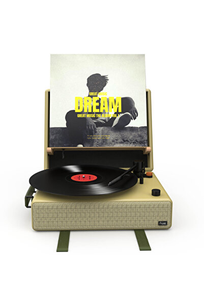 Hym Originals toGo Şarjlı Dahili Hoparlörlü Taşınabilir 30W RMS Bluetooth Pikap Plakçalar, Kum