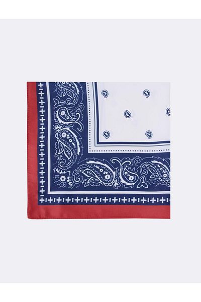 Jimmy Key White Patterned Woven Scarf