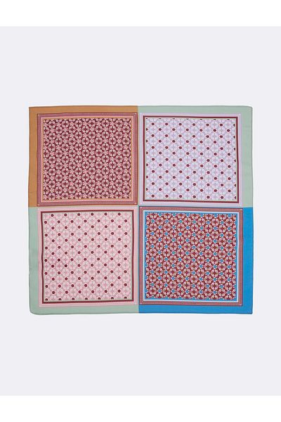 Jimmy Key Green Patterned Woven Scarf