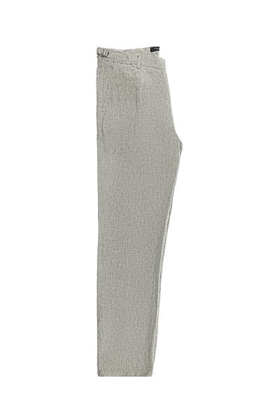 Abdullah Kiğılı Slim Fit Slim Fit Buckle Linen Classic Fabric Trousers